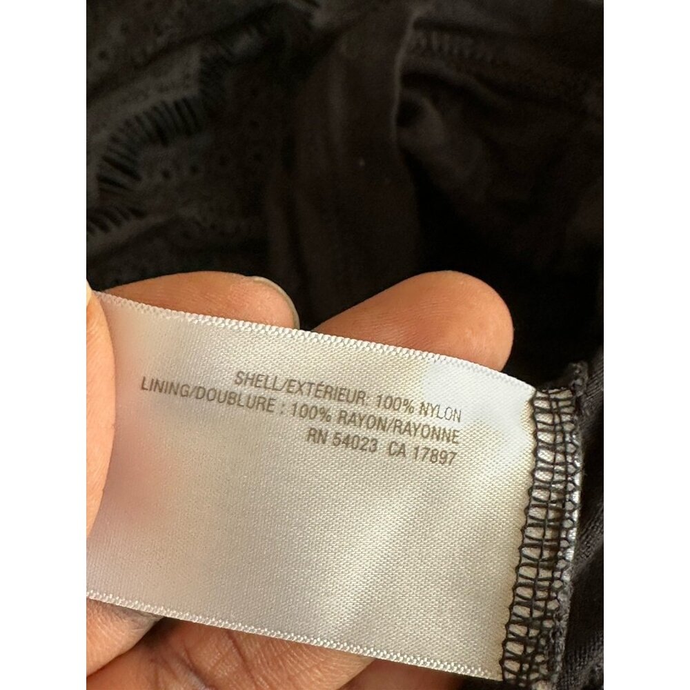 Old Navy Top Women’s Dark Lace Overlay Kimono Sleeve Elastic Waist Small Batwing - Picture 7 of 7